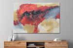 Buy art painting with structure beige red - Abstract 1427